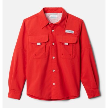 Columbia PFG Bahama Long Sleeve, Camisa Rojos Para Niño | 649187-BEL